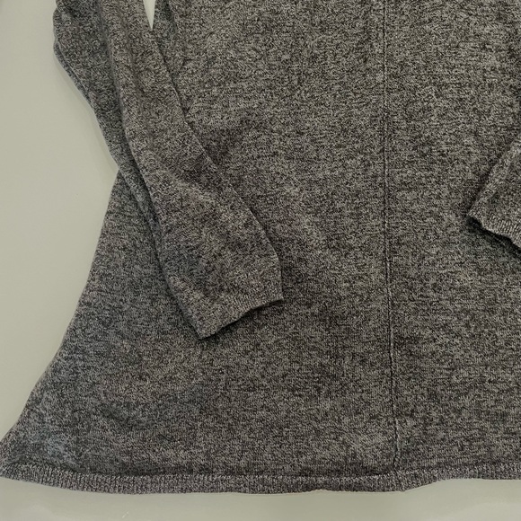 Bass Cardigan Sweater Dark Grey & Black Open Front Cotton Blend Women’s sz Large - Picture 12 of 16